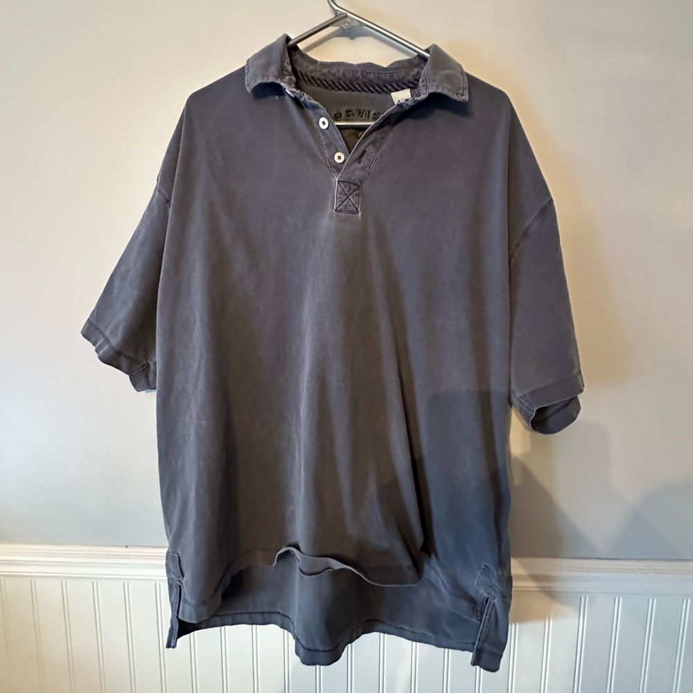 Men's Orvis Blue/Gray Polo Shirt